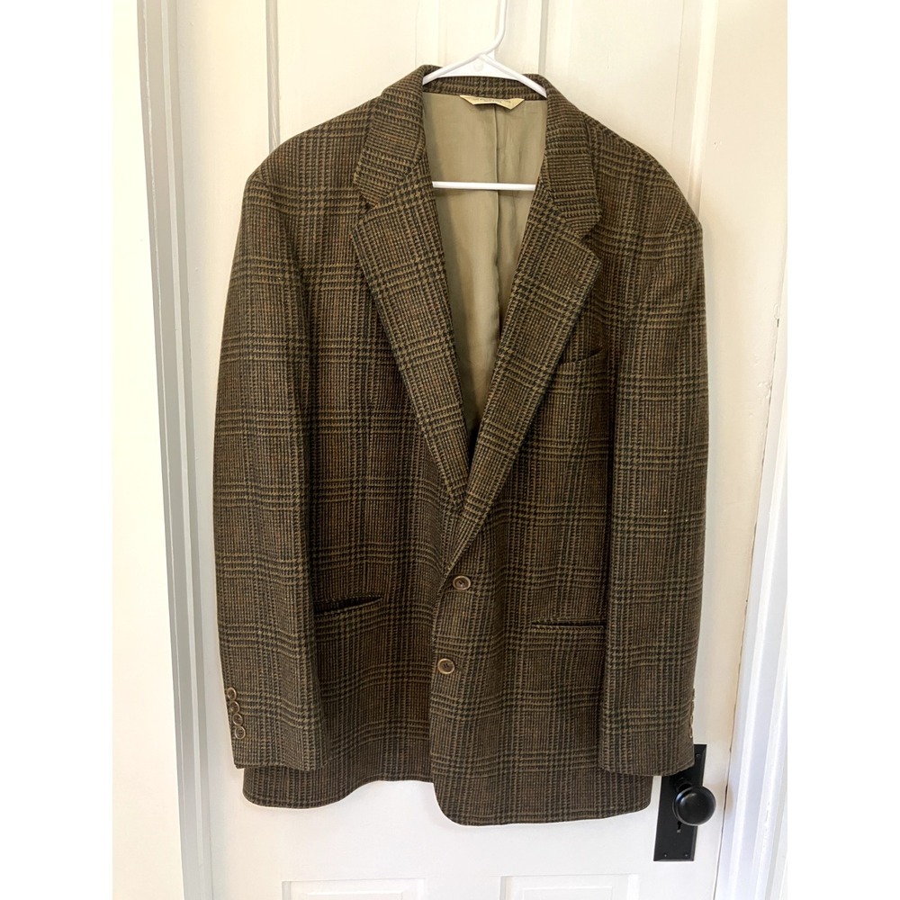 Vintage Evan Picone Wool Blazer Houndstooth Plaid Academia Castner Knott Co - Picture 2 of 10